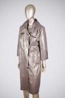 Пальто женское натуральная кожа цвет серый